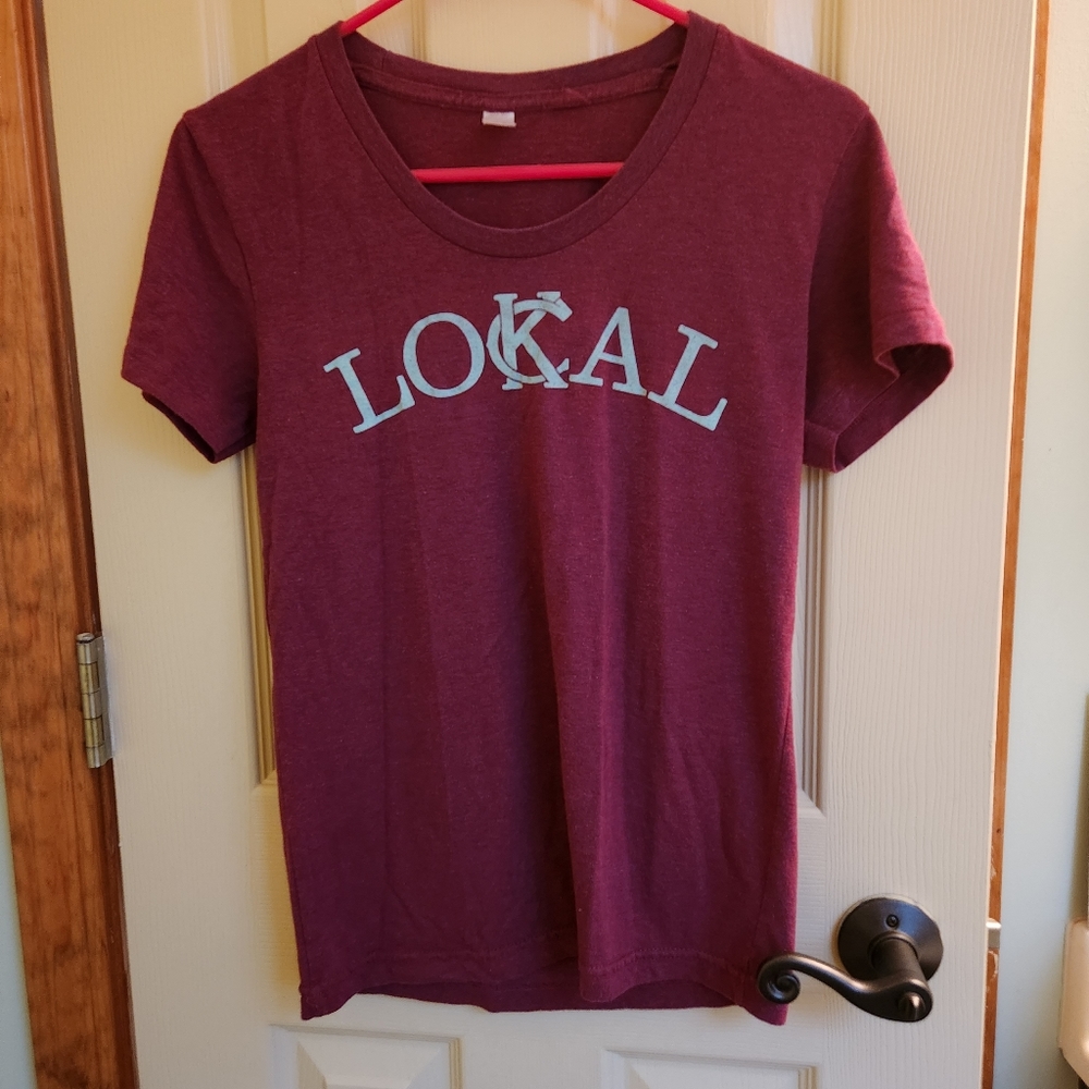 Maroon merlot LOCAL KC graphics shirt med-large